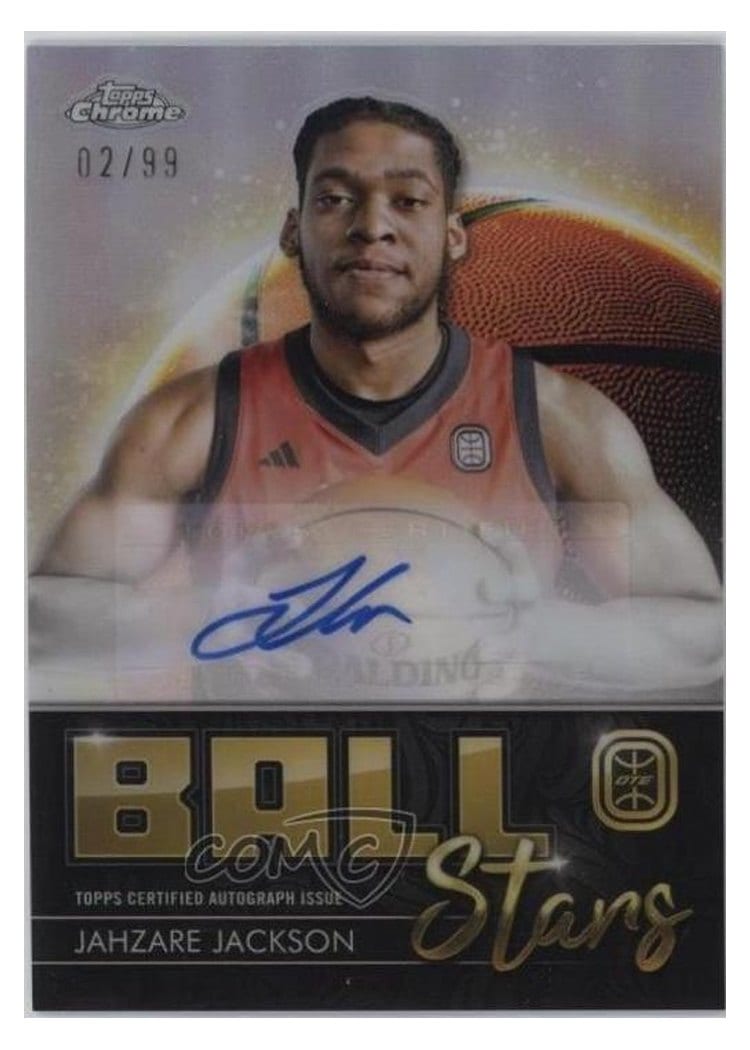 2023-24 Topps Chrome OTE Ball-Stars Autographs Jahzare Jackson #BSA-JJ card