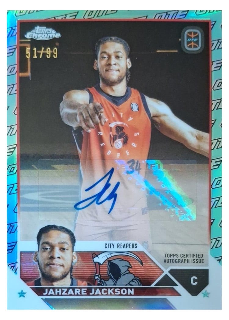 2023-24 Topps Chrome OTE Chrome Autographs Jahzare Jackson #A-JJ card