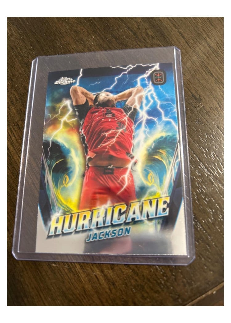 2023-24 Topps Chrome OTE Hurricane Jahzare Jackson #H-5 card