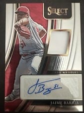 2022 Panini Select Signature Materials Jaime Barria #SM-JA card