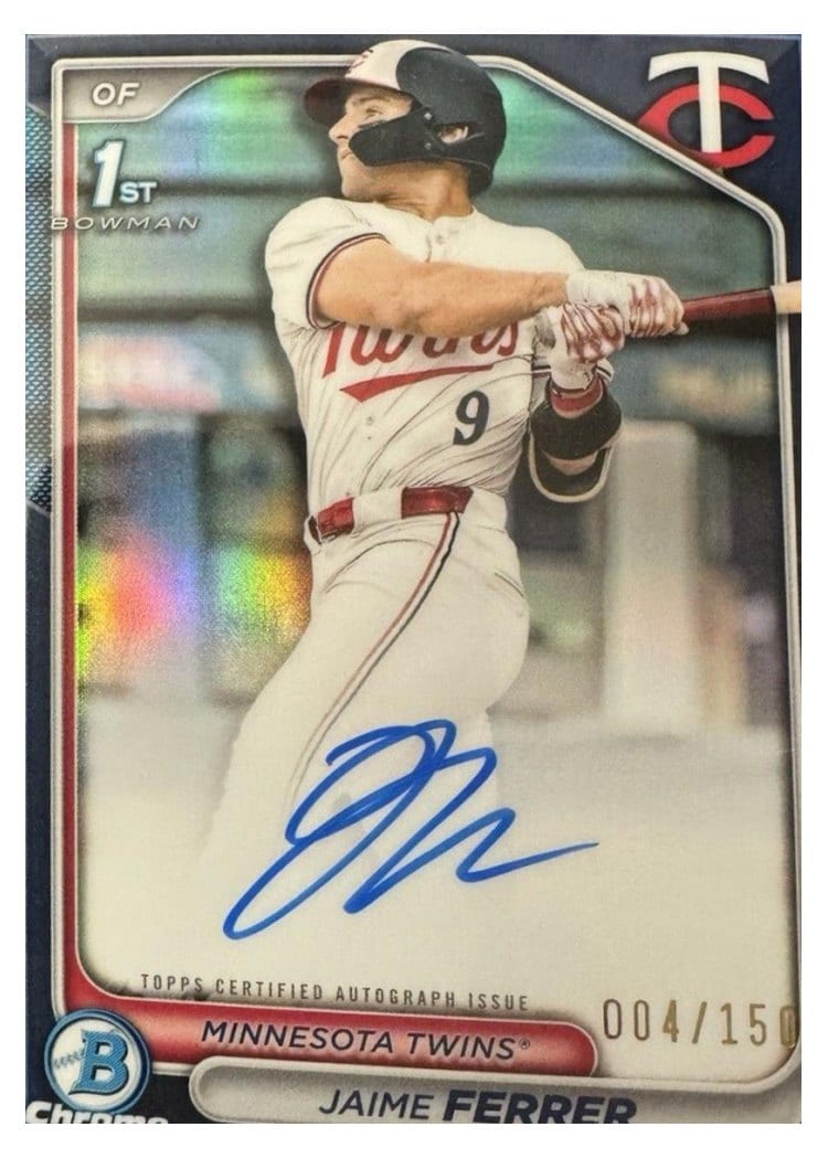 2024 Bowman Draft Chrome Prospect Autographs Jaime Ferrer #CPA-JF card