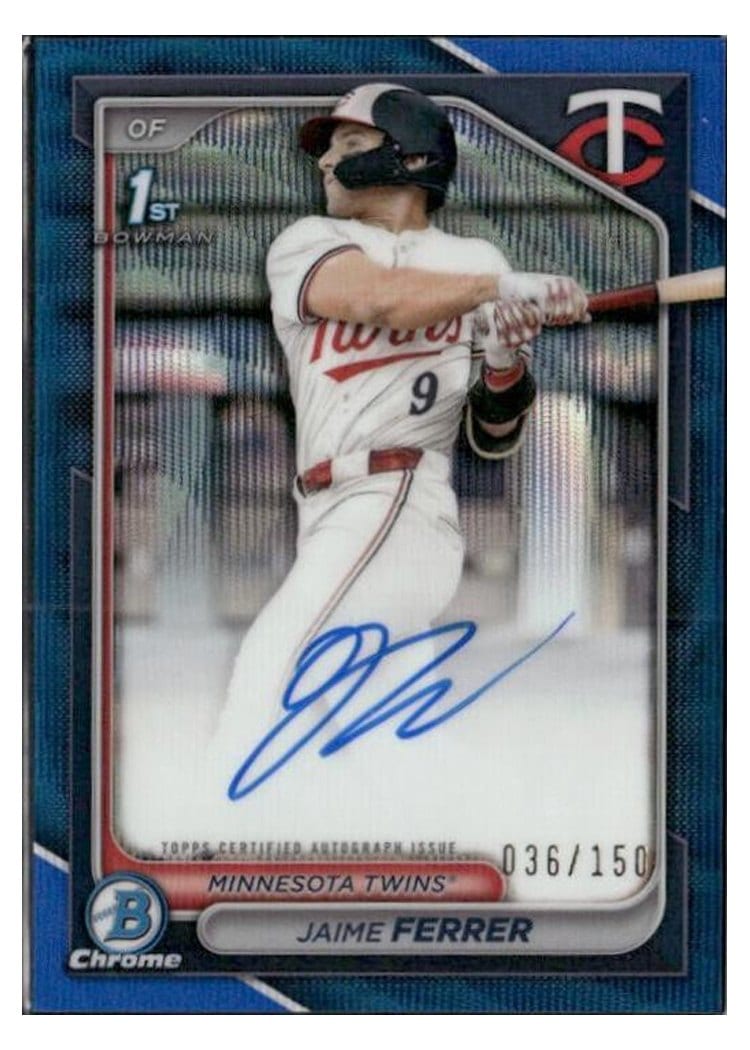 2024 Bowman Draft Chrome Prospect Autographs Jaime Ferrer #CPA-JF card