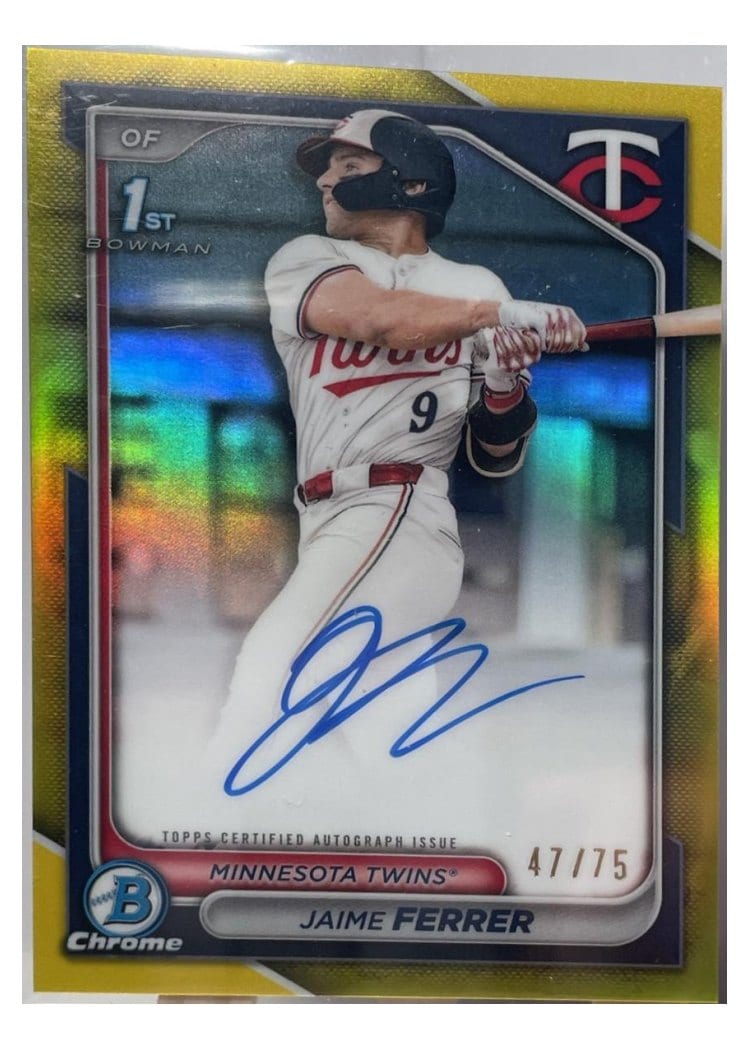 2024 Bowman Draft Chrome Prospect Autographs Jaime Ferrer #CPA-JF card