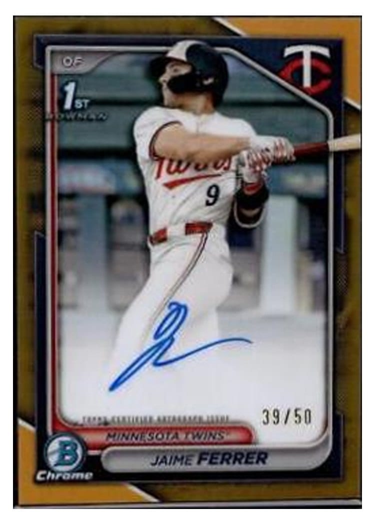 2024 Bowman Draft Chrome Prospect Autographs Jaime Ferrer #CPA-JF card