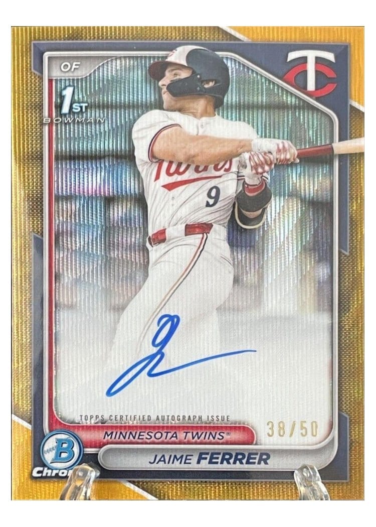 2024 Bowman Draft Chrome Prospect Autographs Jaime Ferrer #CPA-JF card