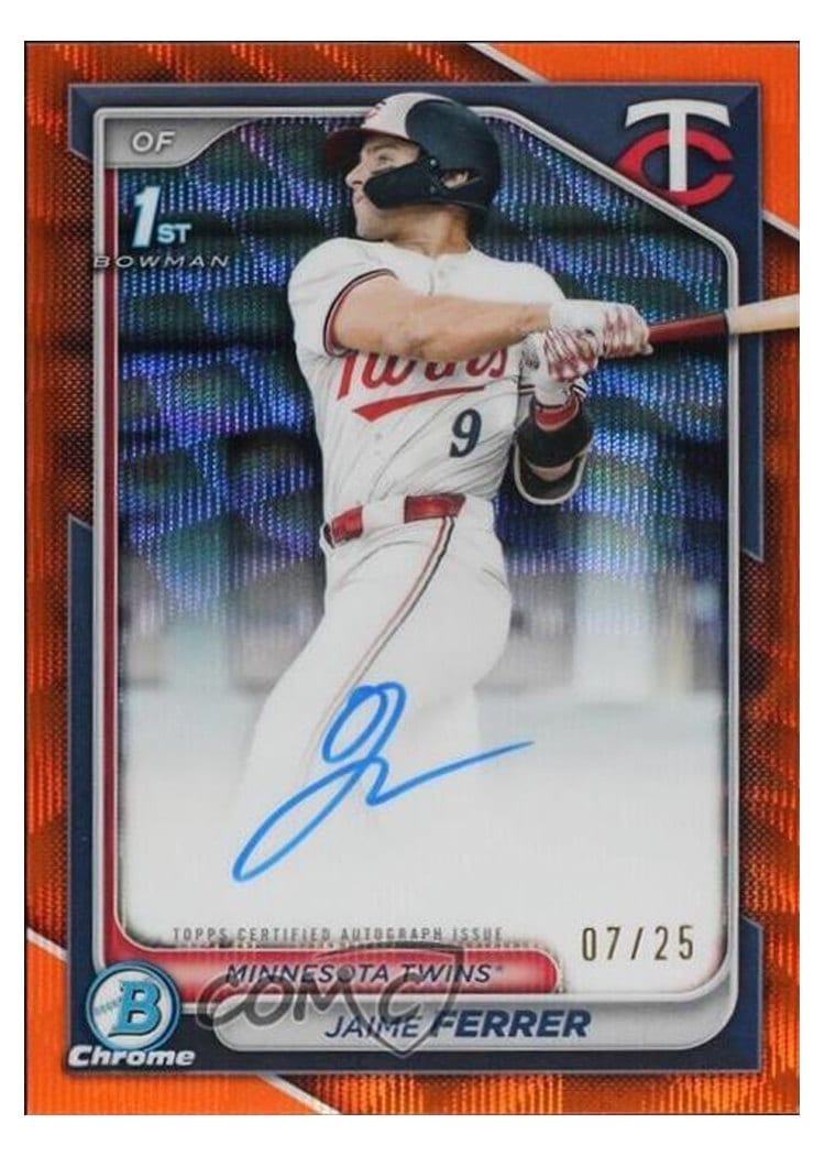2024 Bowman Draft Chrome Prospect Autographs Jaime Ferrer #CPA-JF card