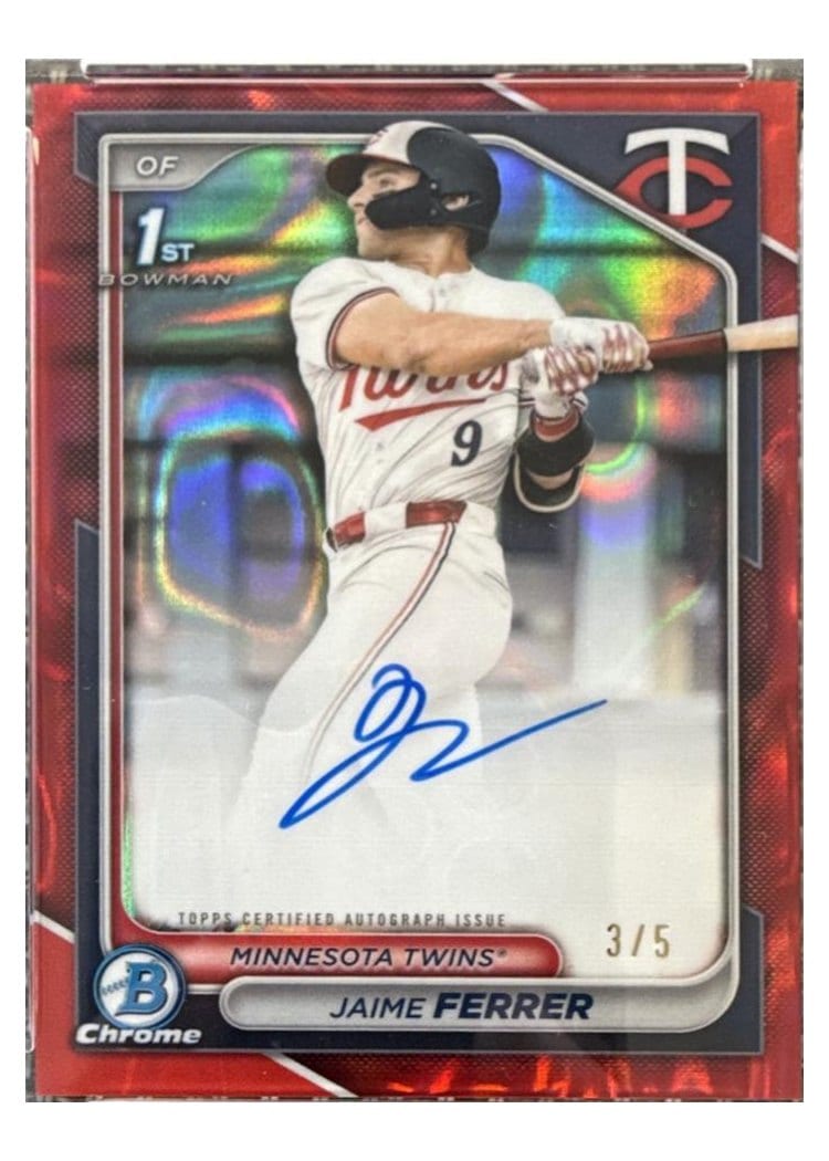 2024 Bowman Draft Chrome Prospect Autographs Jaime Ferrer #CPA-JF card