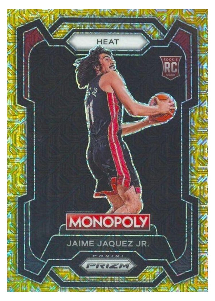 2023-24 Panini Prizm Monopoly Base Set Jaime Jaquez Jr. Gold Millionaire Shimmer #48 card