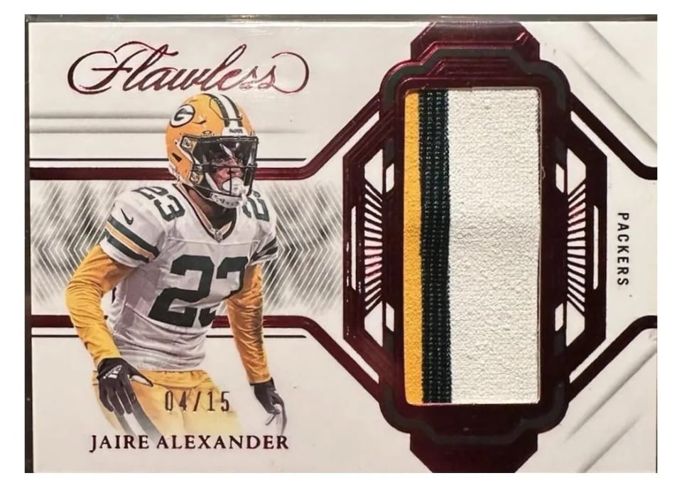 2023 Panini Flawless Patch Jaire Alexander #12 card