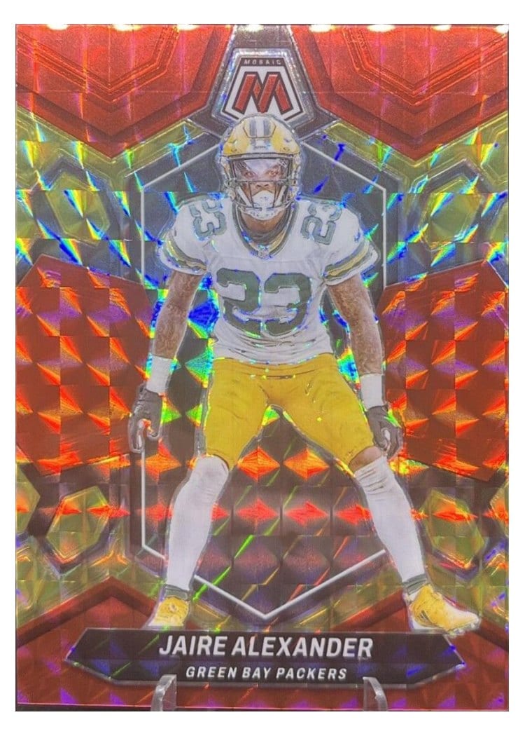 2024 Panini Mosaic Base Set Jaire Alexander Fusion Red Yellow Choice #84 card