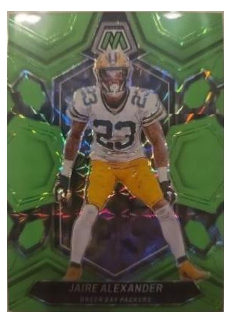 2024 Panini Mosaic Base Set Jaire Alexander Green Fluorescent #84 card
