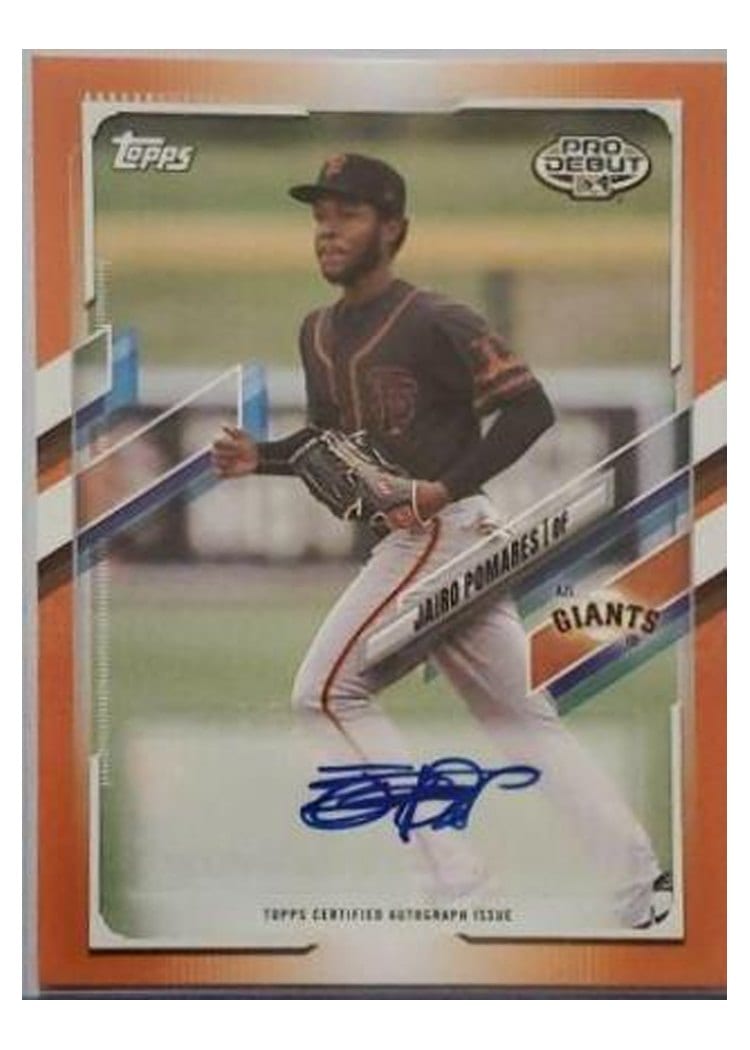 2021 Topps Pro Debut Autographs Jairo Pomares #PD-101 card
