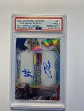 2024 Bowman Chrome International Impact Autographs Jaison Chourio / Jackson Chourio #II-CC card