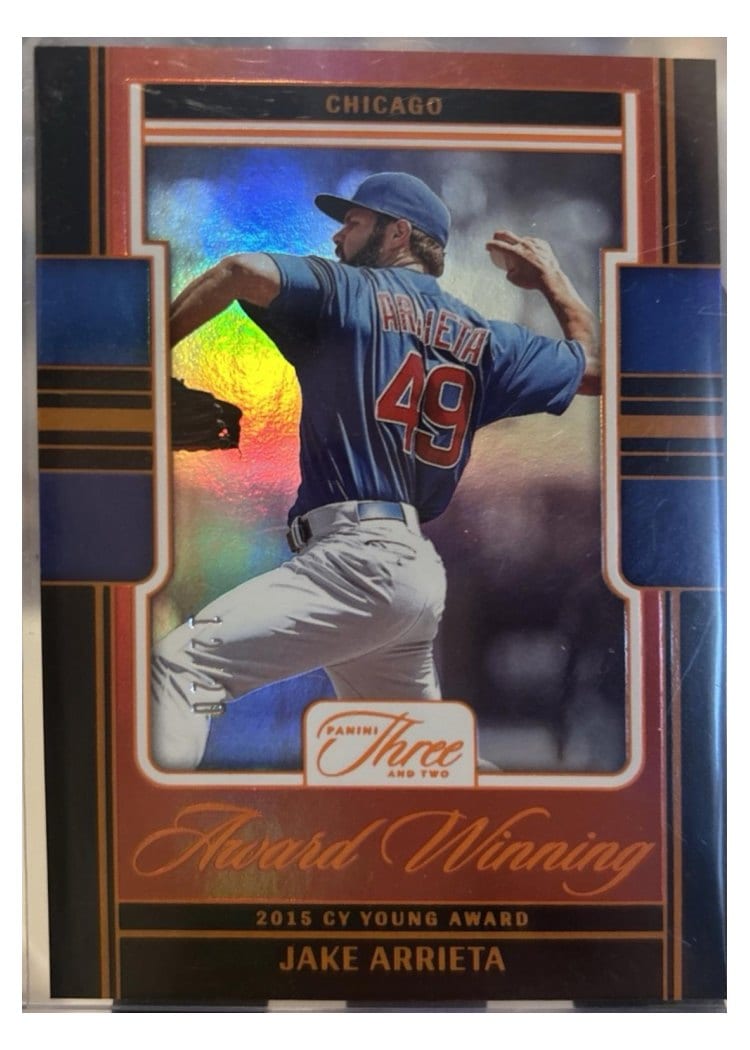 2025 Panini Three and Two Award Winning Jake Arrieta #2 card