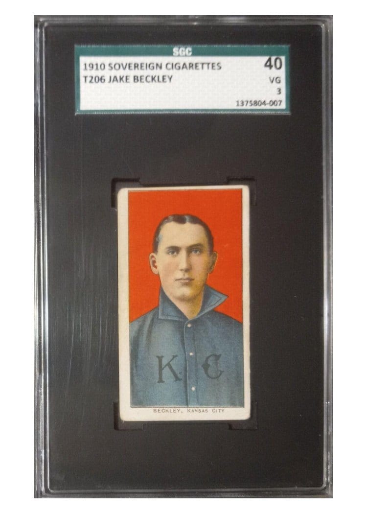 1909 T206 Sovereign 350 Jake Beckley card