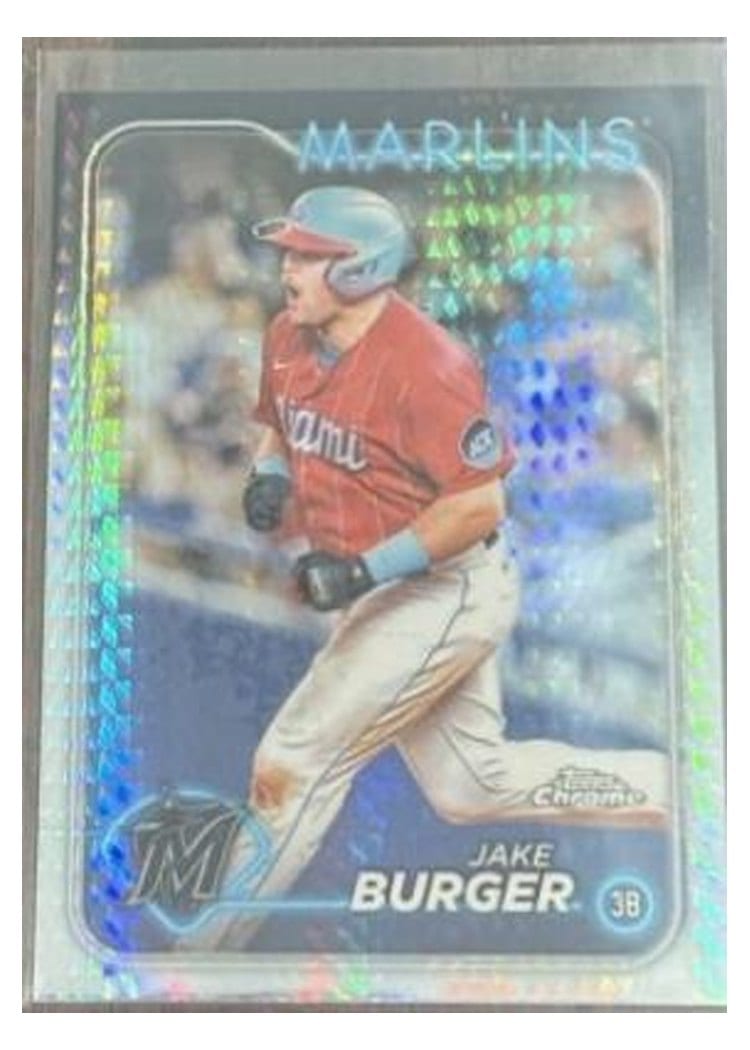 2024 Topps Chrome Base Set Jake Burger #108 card