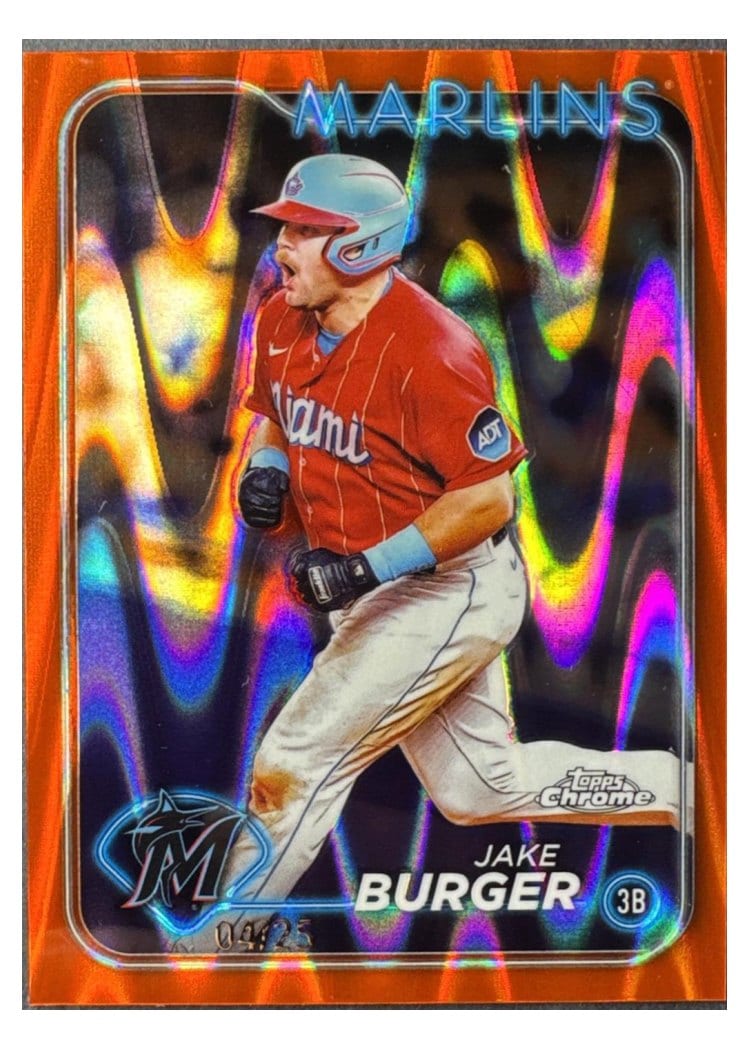 2024 Topps Chrome Base Set Jake Burger #108 card
