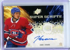 2021-22 SPx Superscripts Jake Evans #SS-JE card