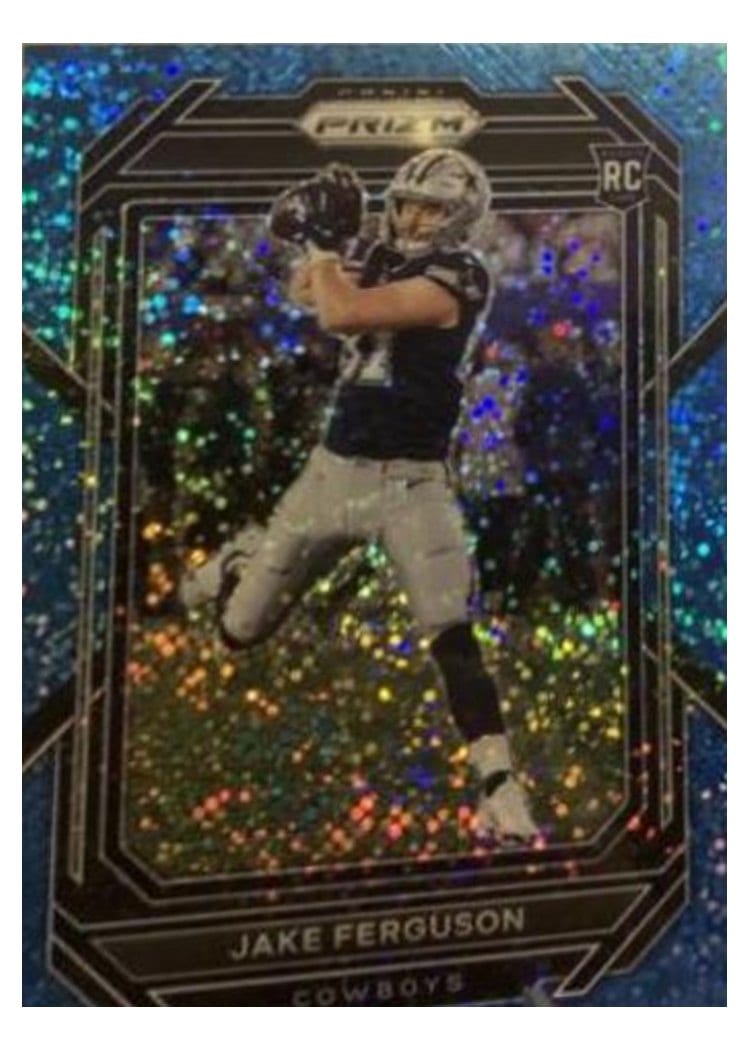2022 Panini Prizm Base Set Jake Ferguson Blue Sparkle #365 card