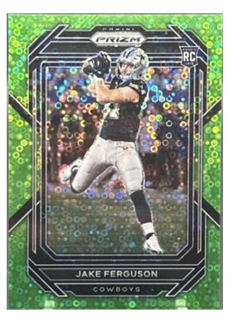 2022 Panini Prizm Base Set Jake Ferguson Green Shimmer #365 card