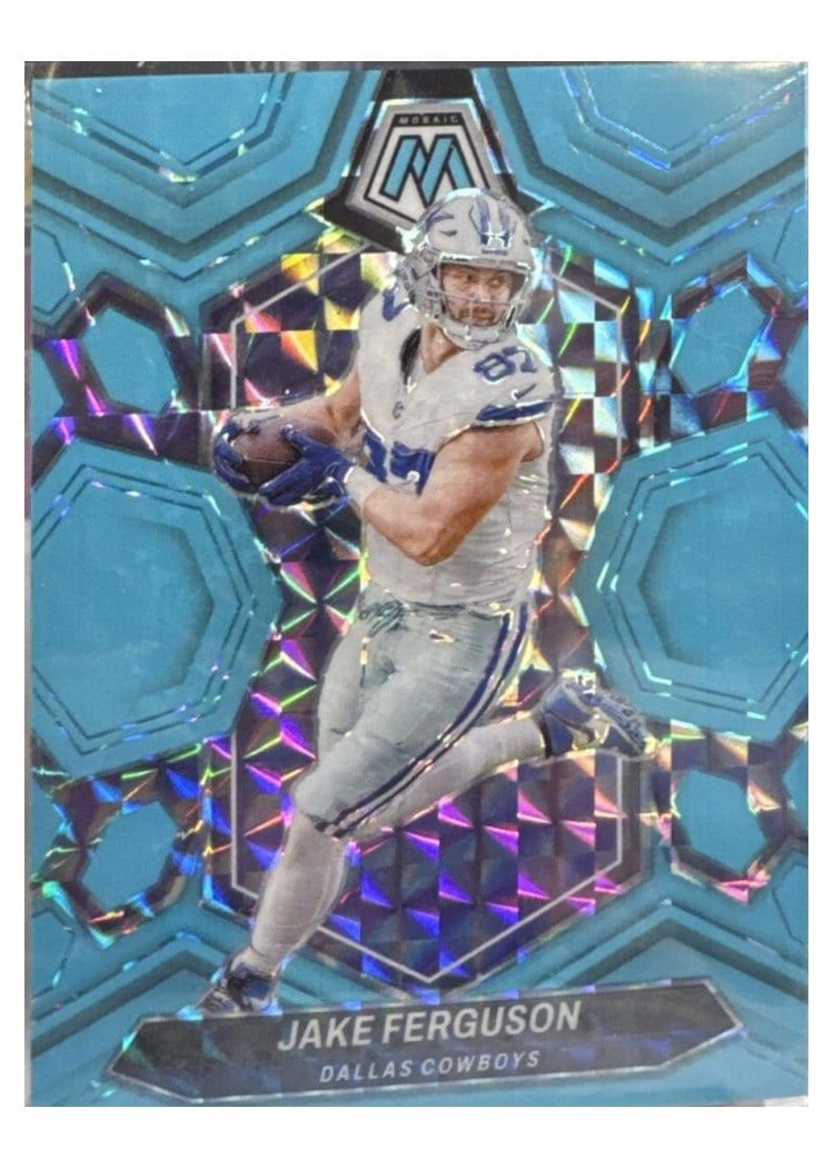 2024 Panini Mosaic Base Set Jake Ferguson Blue Fluorescent #60 card