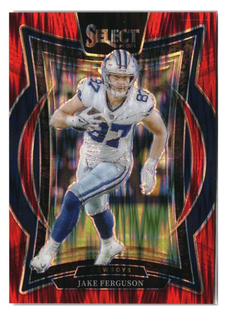 2024 Panini Select Base Set Jake Ferguson Red Prizm Shock #64 card