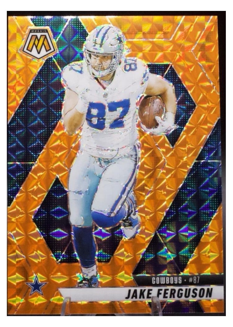 2025 Panini Mosaic Base Set Jake Ferguson Orange Fluorescent #175 card
