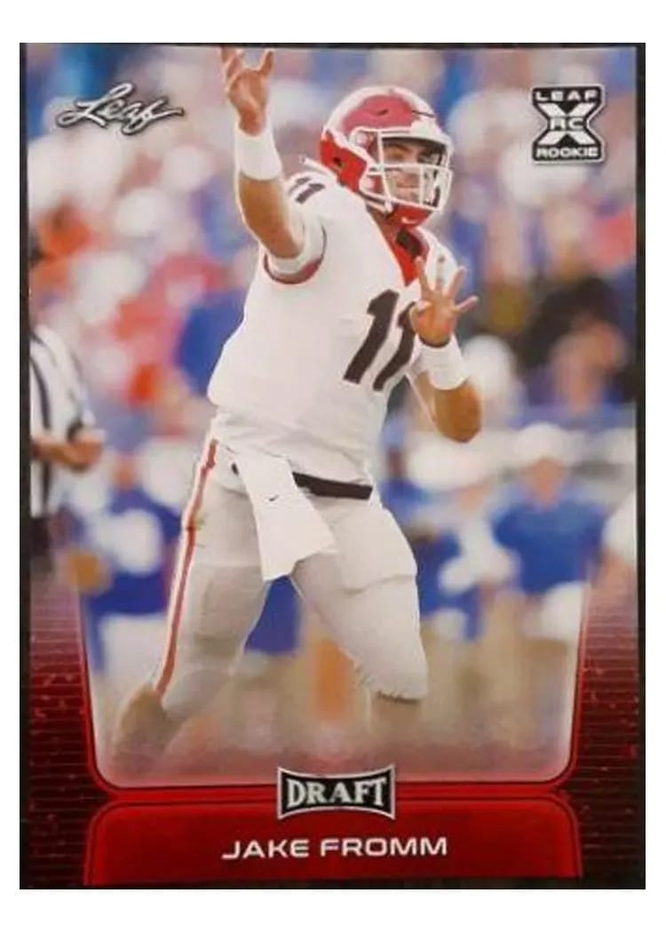 2020 Leaf Draft Jake Fromm #13 card