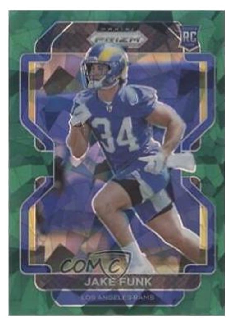 2021 Panini Prizm Base Set Jake Funk Green Ice Prizm #402 card