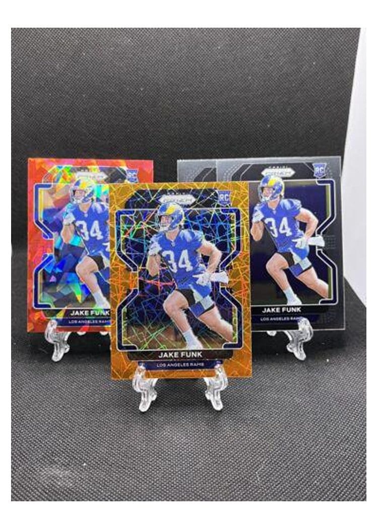 2021 Panini Prizm Base Set Jake Funk Orange Ice Prizm #402 card