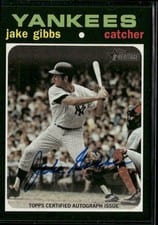 2020 Topps Heritage Real One Autographs Jake Gibbs #ROA-JGI card