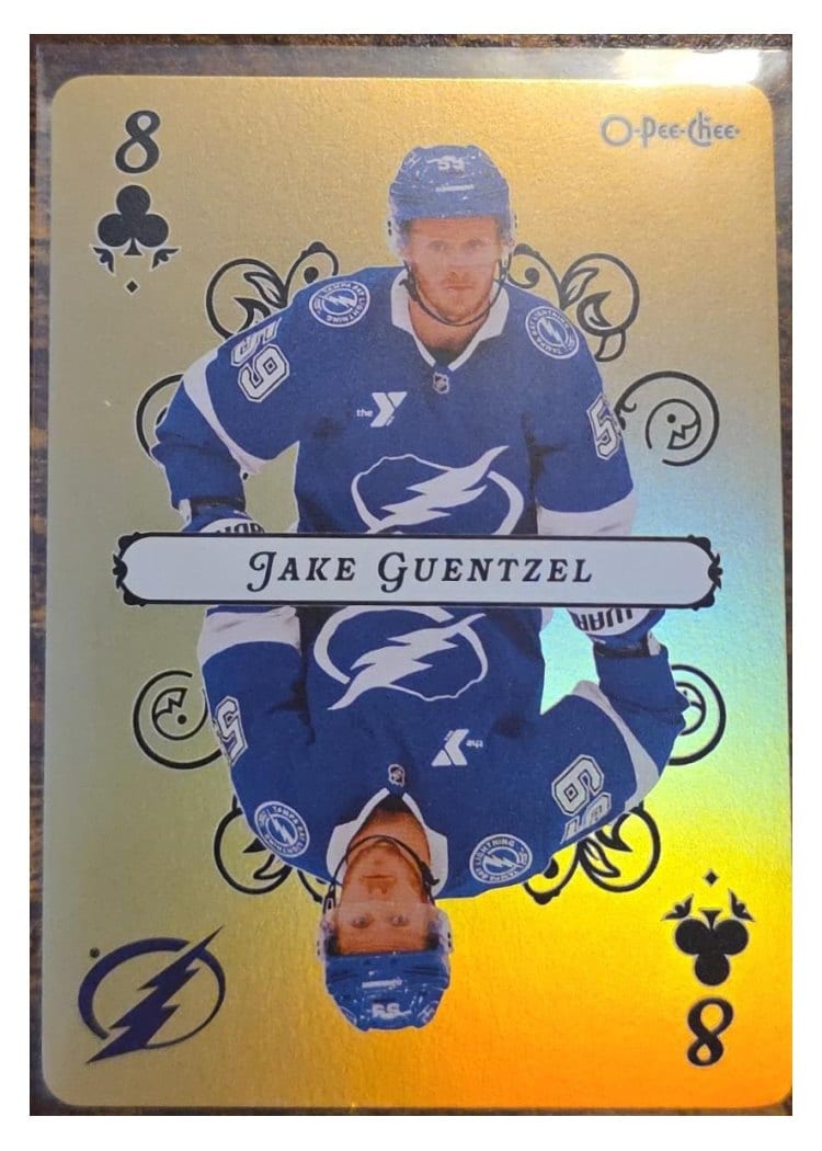 2025-26 O-Pee-Chee Playing Cards Jake Guentzel #8-CLUBS card