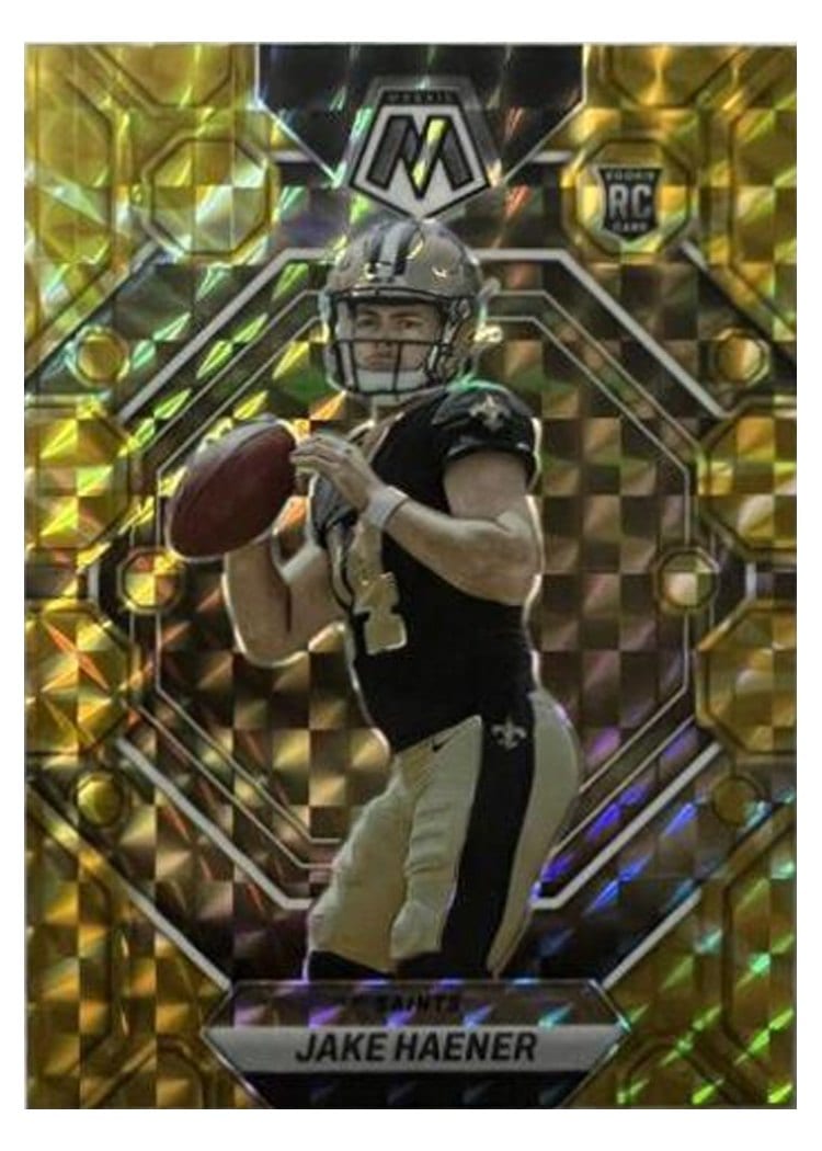 2023 Panini Mosaic Base Set Jake Haener Reactive Yellow #325 card