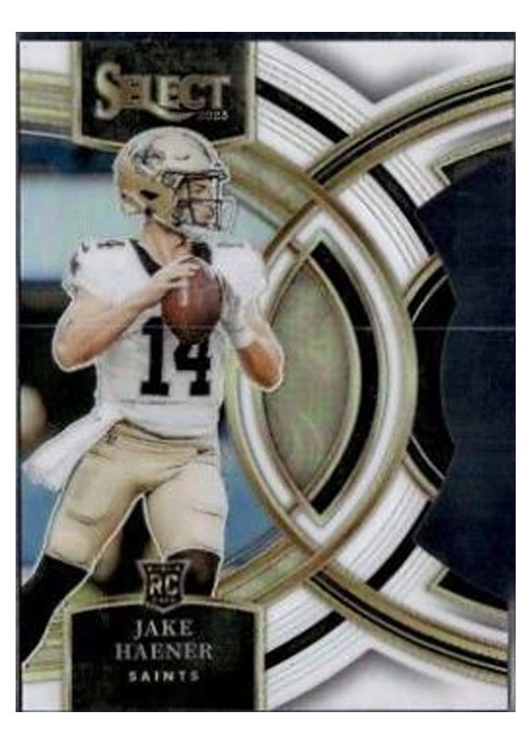 2023 Panini Select Base Set Jake Haener White Prizm Die-Cut #186 card