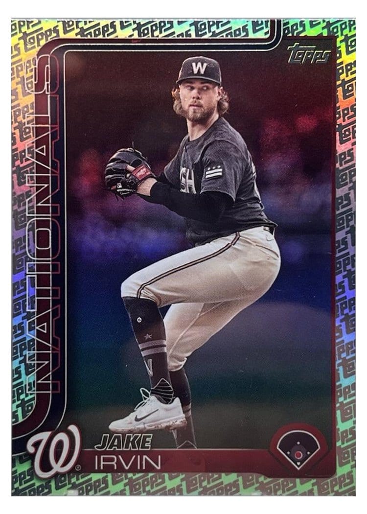 2025 Topps Base Set Jake Irvin Topps Foil Pattern #197 card