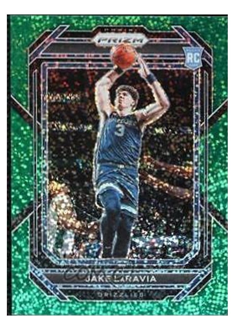 2022-23 Panini Prizm Base Set Jake LaRavia Green Sparkle Prizm #244 card