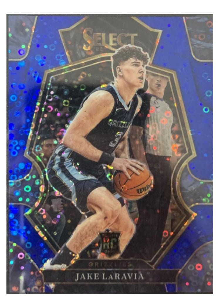 2022-23 Panini Select Base Set Jake LaRavia Blue Disco Prizm #175 card