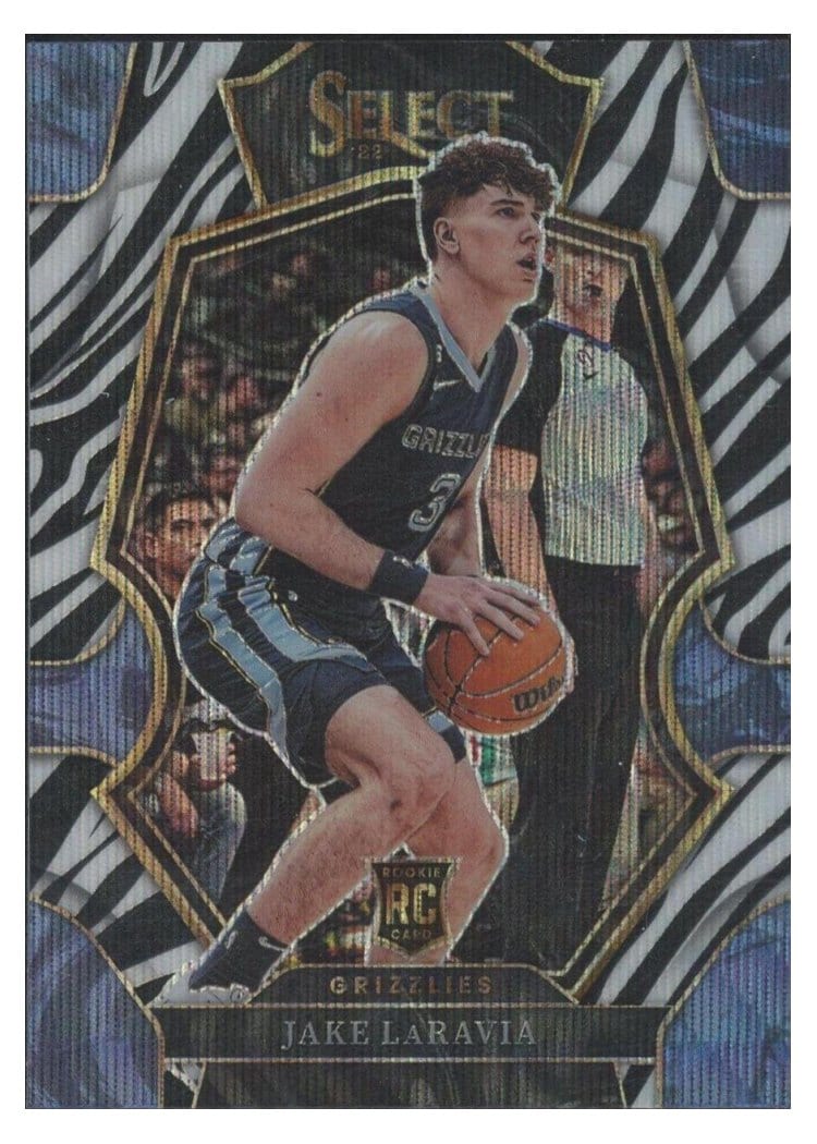 2022-23 Panini Select Base Set Jake LaRavia Zebra Prizm #175 card