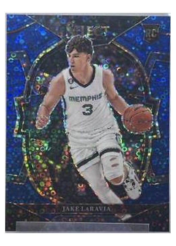 2022-23 Panini Select Base Set Jake LaRavia Blue Disco Prizm #287 card