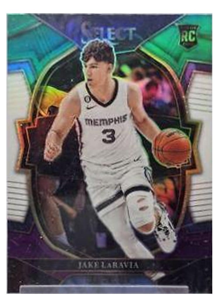 2022-23 Panini Select Base Set Jake LaRavia Green White Purple Prizm #287 card