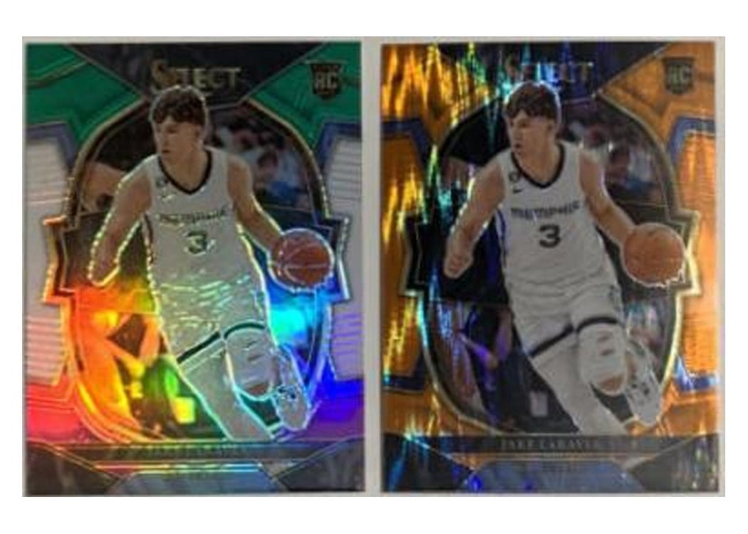 2022-23 Panini Select Base Set Jake LaRavia Orange Flash Prizm #287 card