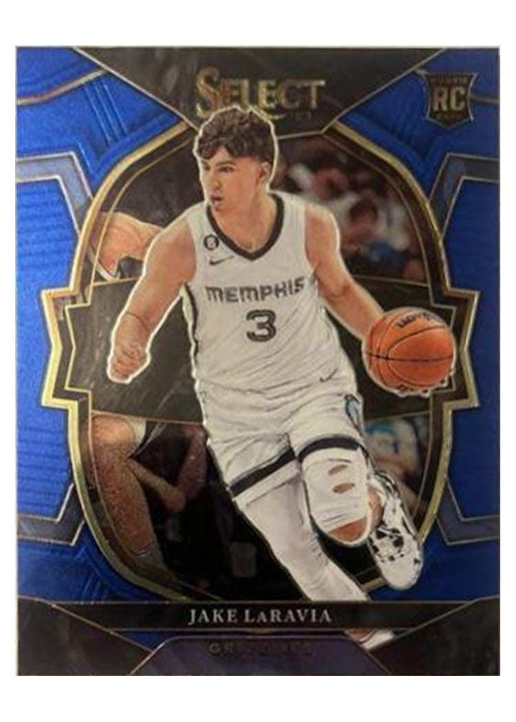 2022-23 Panini Select Base Set Jake LaRavia Blue Prizm #94 card