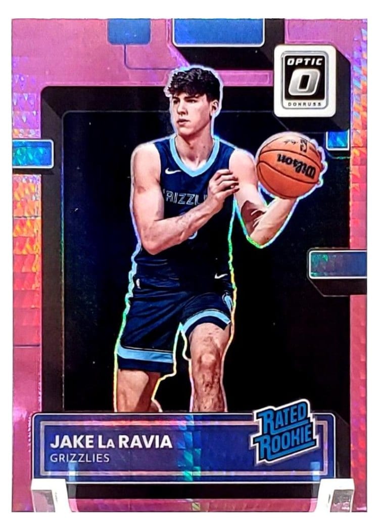 2022 Panini Donruss Optic Jake LaRavia Hyper Pink #216 card