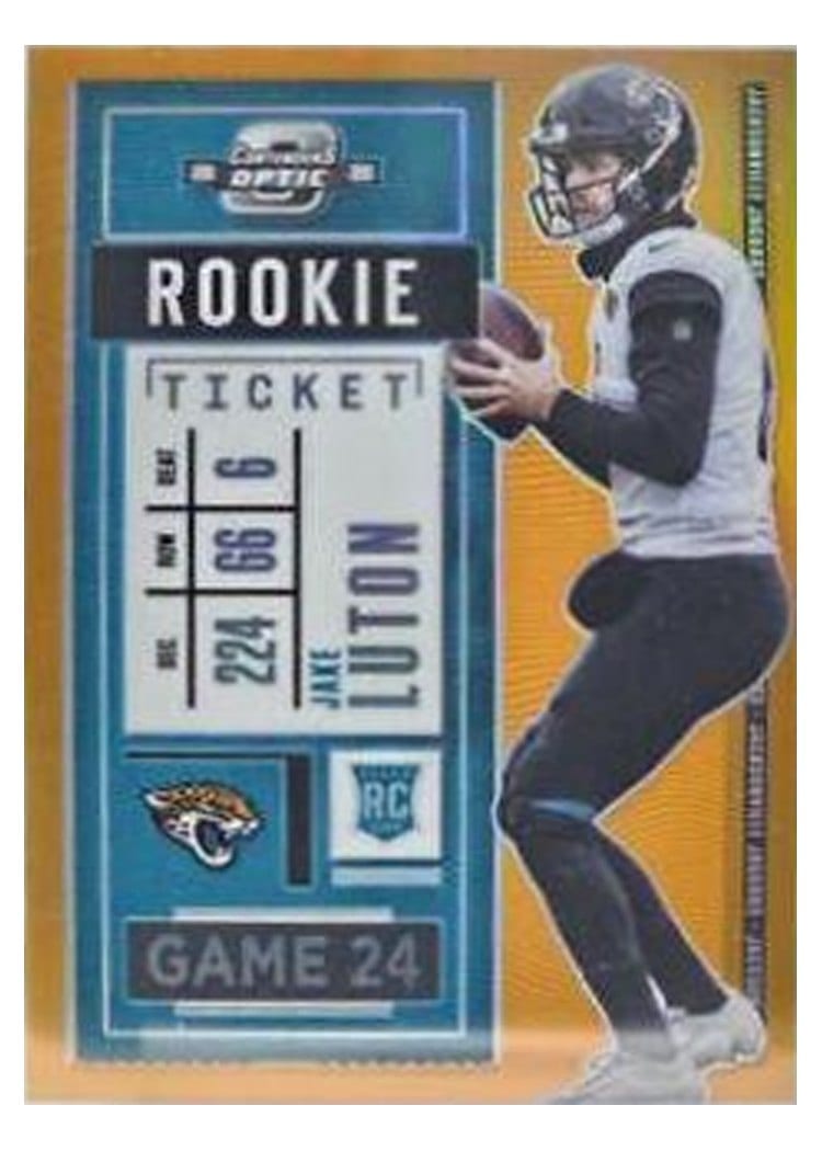 2020 Panini Contenders Optic Base Set Jake Luton Orange #90 card