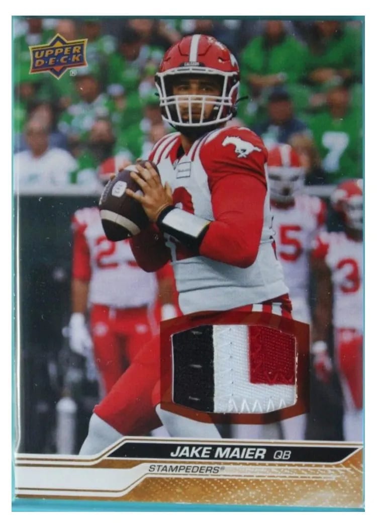 2024 Upper Deck CFL Game Patch Jake Maier #3 card
