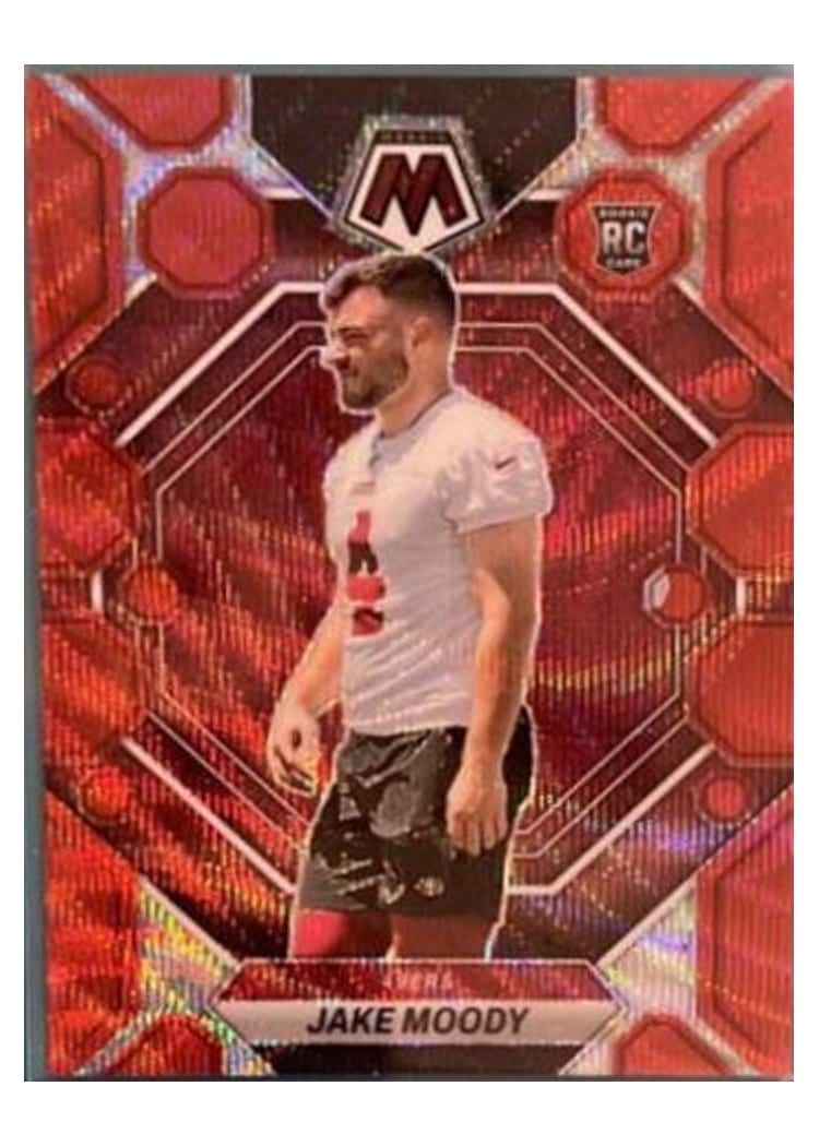 2023 Panini Mosaic Base Set Jake Moody Red Wave #326 card