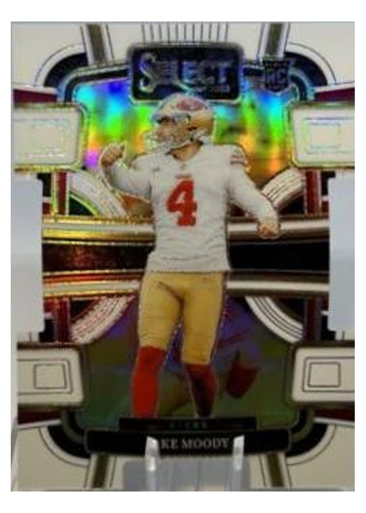 2023 Panini Select Base Set Jake Moody White Prizm Die-Cut #90 card