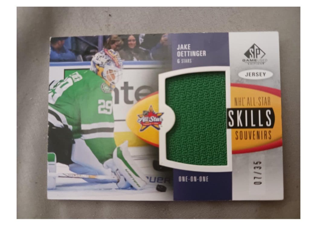 2024-25 SP Game Used 2024 All-Star Skills Souvenirs Jersey Relics Jake Oettinger #SV-JO card