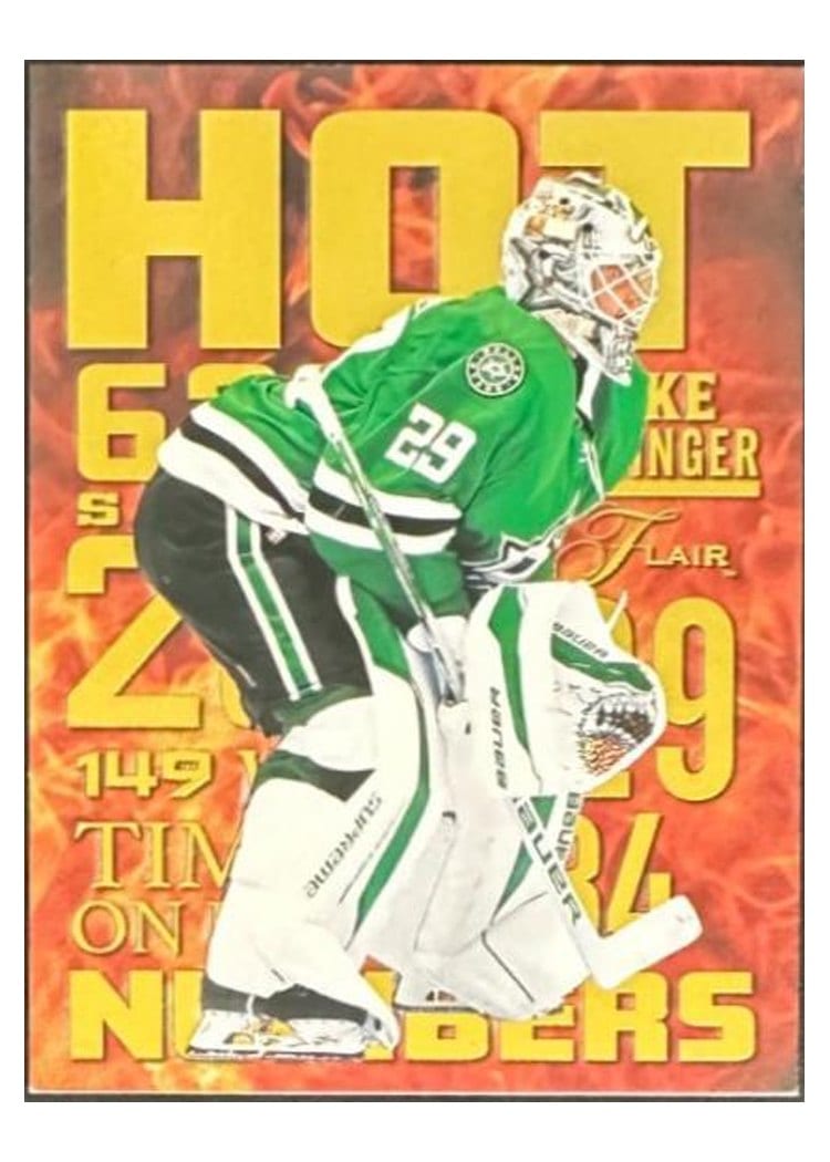2025-26 Flair Hot Numbers Jake Oettinger #HN-21 card