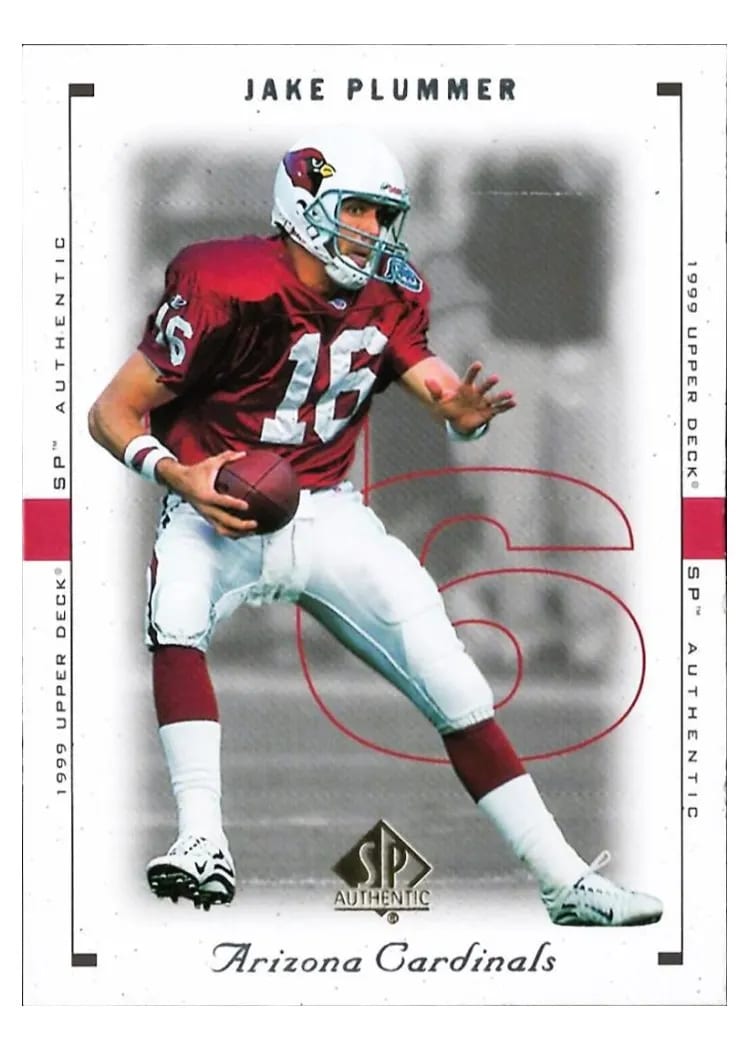 1999 SP Authentic Jake Plummer #1 card